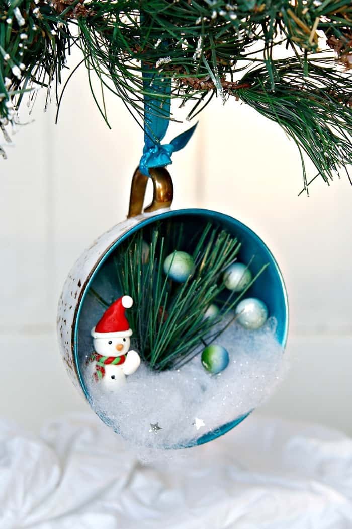How To Make Glittery Teacup Christmas Tree Ornaments