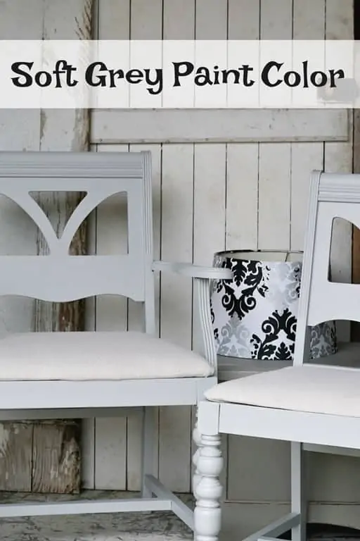 The Sweetest Soft Grey Paint Color For Dining Chairs Makeover