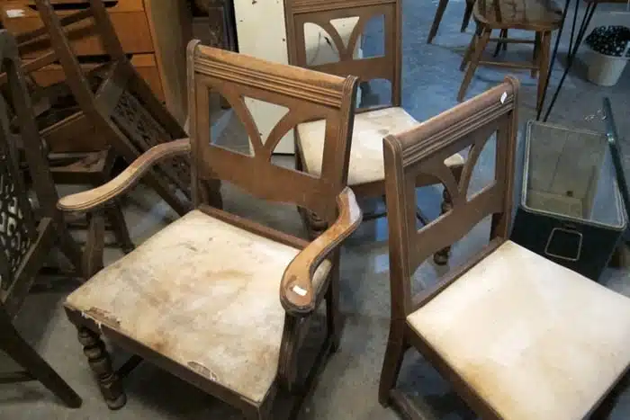 junk shop chairs ready for makeover