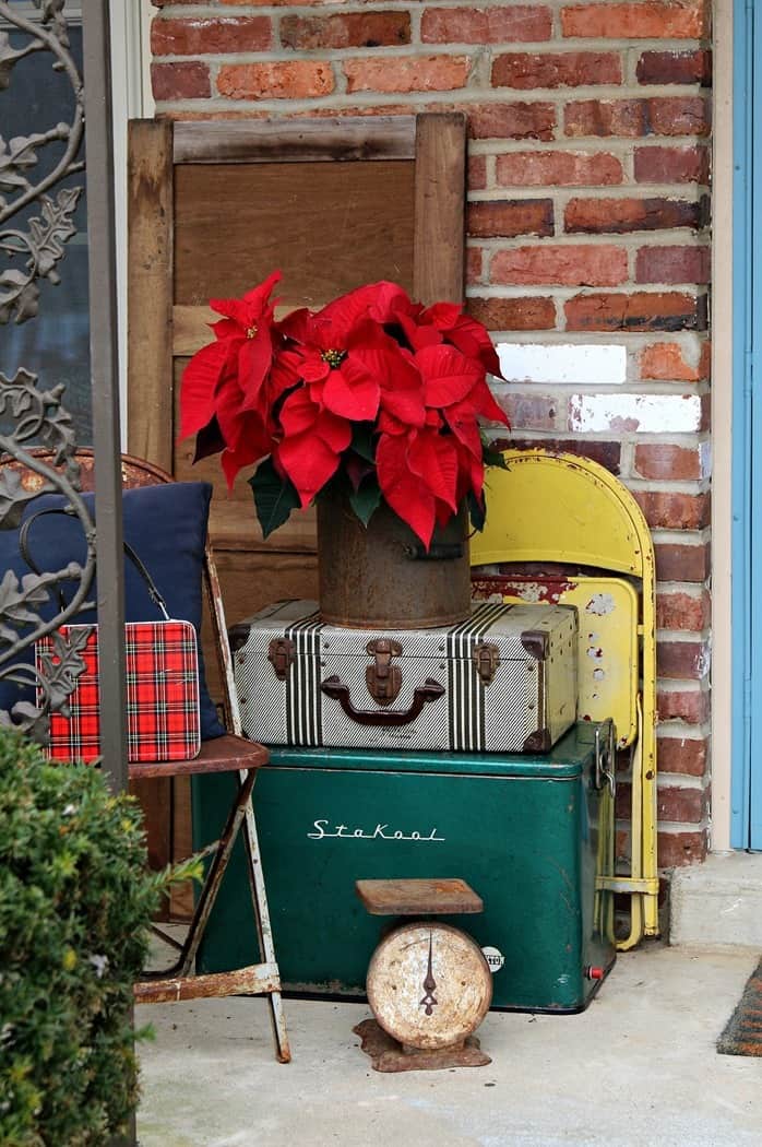 vintage Stakool ice chest for decorating outdoors