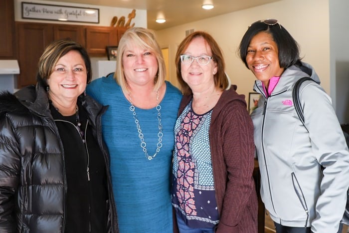 Homes for the Holidays Volunteers Karol, Lisa, Kathy Owen Petticoat Junktion, Shadonte