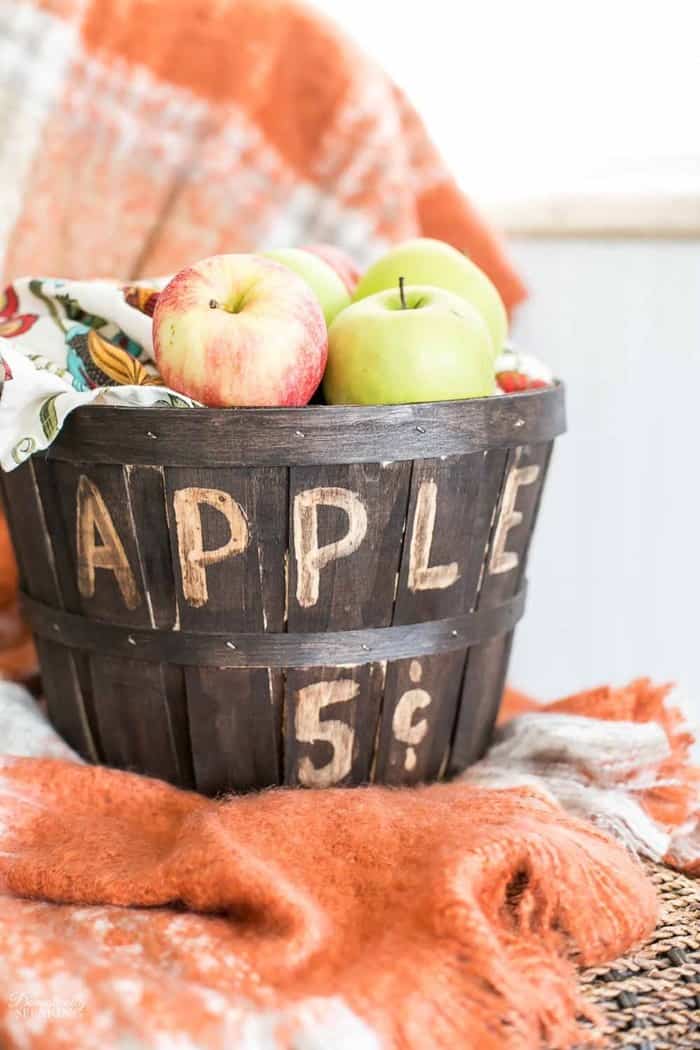 Stainde apple basket from Domestically Speaking