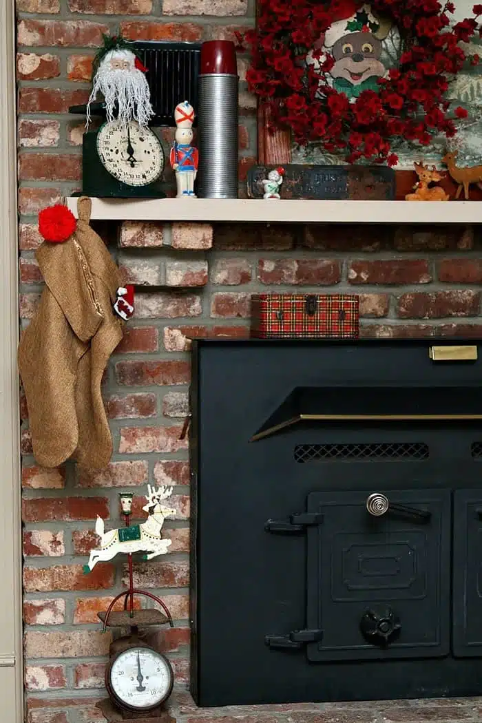 decorating the mantel and the fireplace hearth