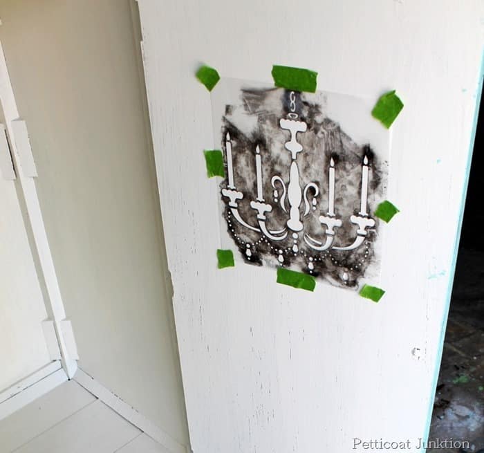 fancy stencil chandelier for furniture project