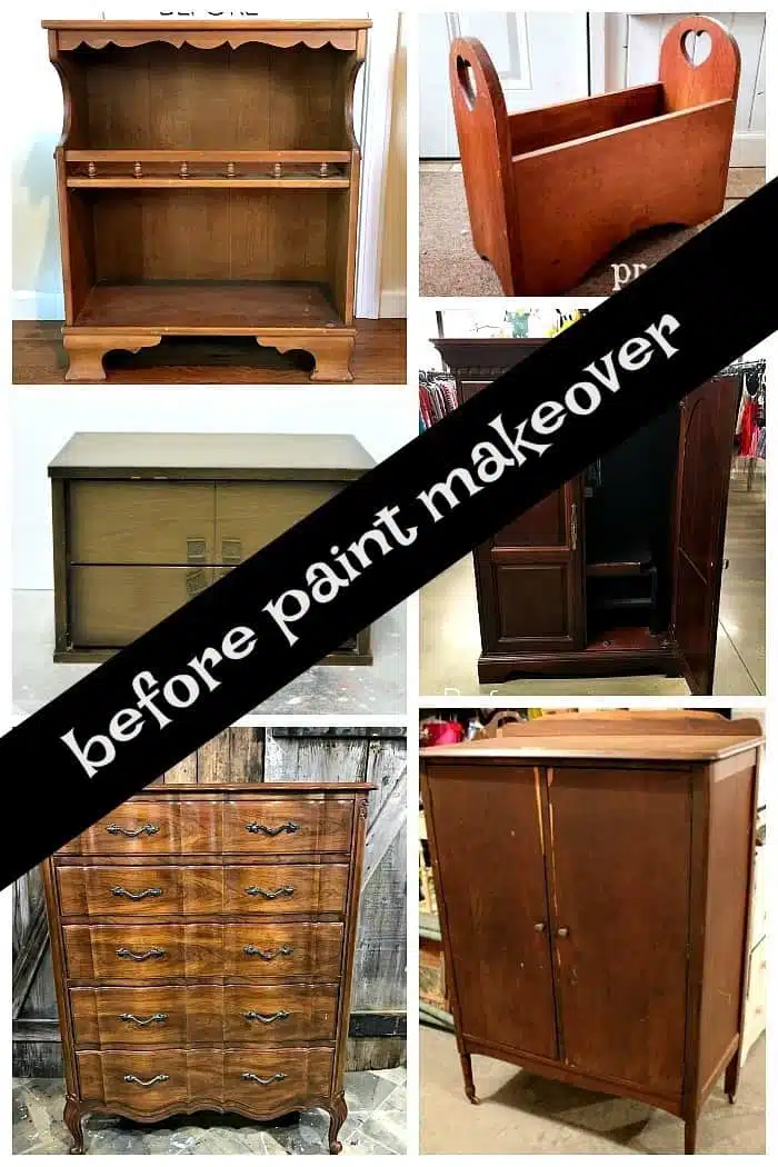 furniture before paint makeover from the furniture fixer uppers