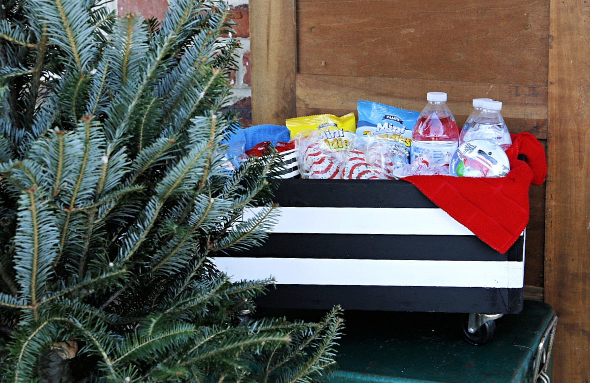 treat box for delivery drivers or for holiday guests