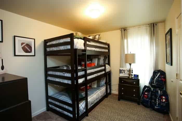 triple bunk beds for three teenage boys Nahville Tn Homes for the Holidays Warrick Dunn Charities