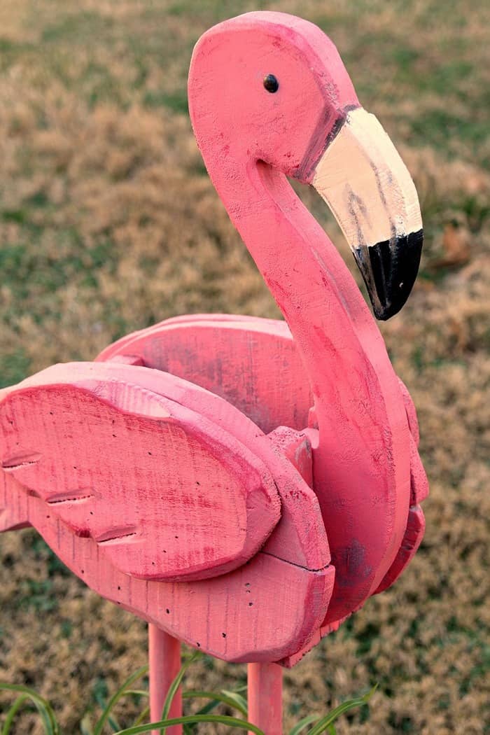 A Surprise Addition To The Pink Flamingo Wood Planter