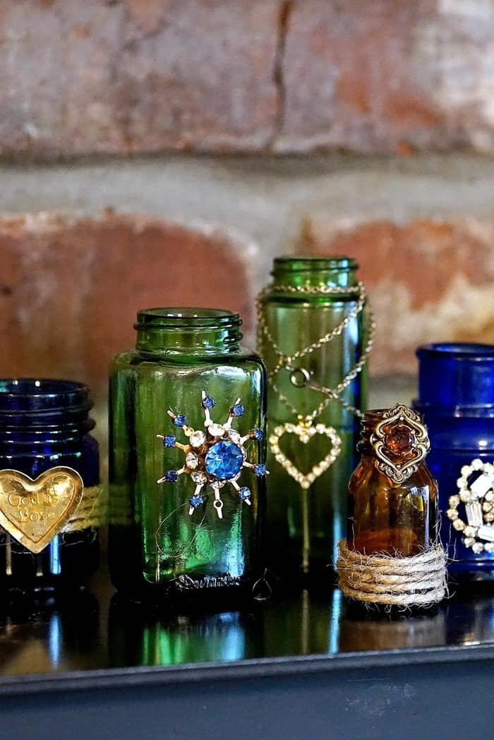 Thrift store jewelry on sale jars