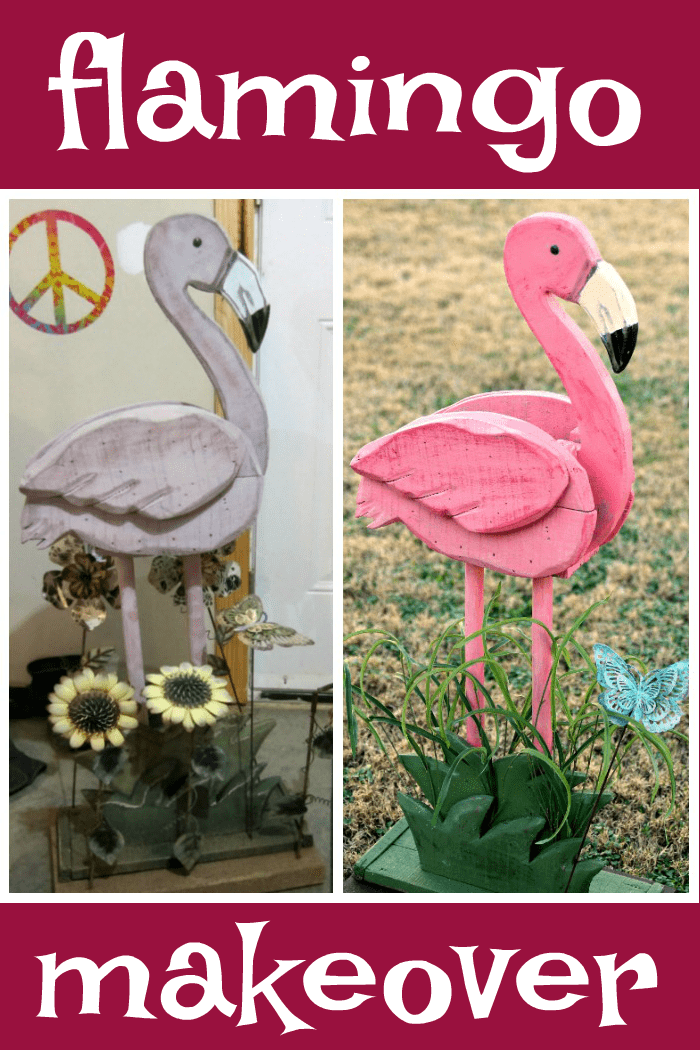 how to paint a wood flamingo