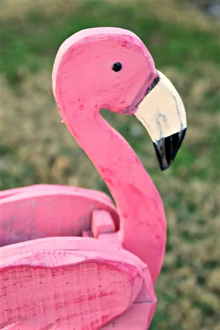 pink flamingo planter for the lawn