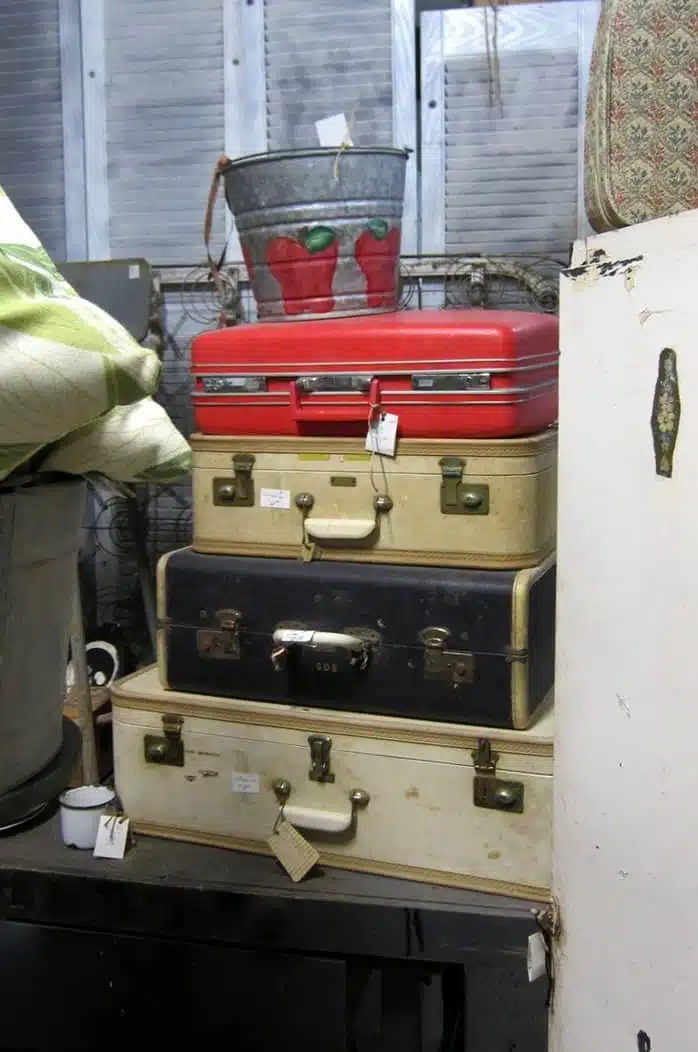 vintage luggage at Southern Kentucky Flea Market