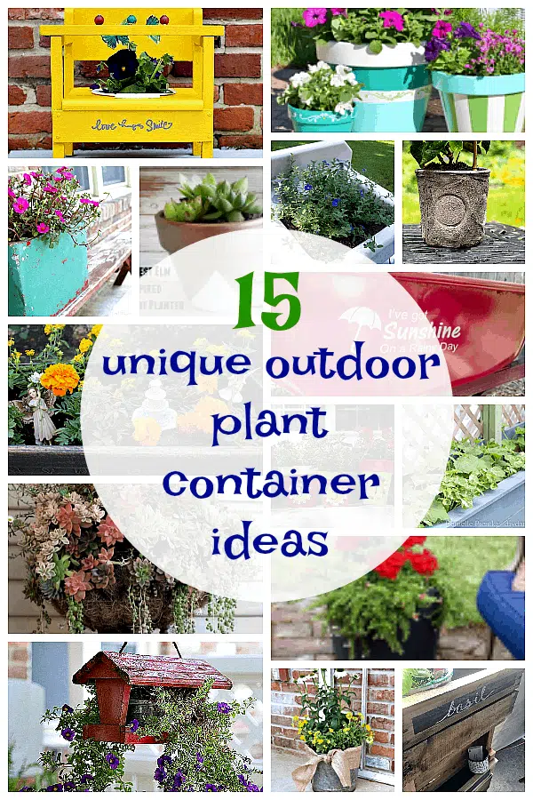 15 Unique Outdoor Plant Container Ideas for the porch or lawn