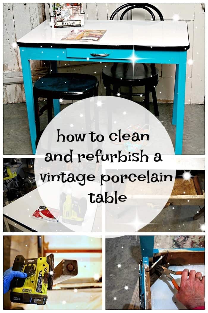 How To Clean And Paint A Vintage Porcelain Enamel Table