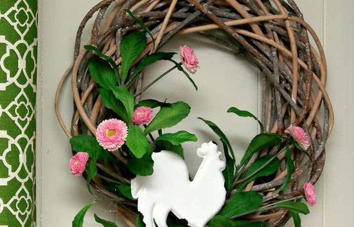 DIY Rooster Wreath