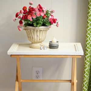 Turn A Folding Tray Table Stand Into A Unique Table