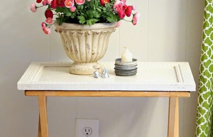 Turn A Folding Tray Table Stand Into A Unique Table