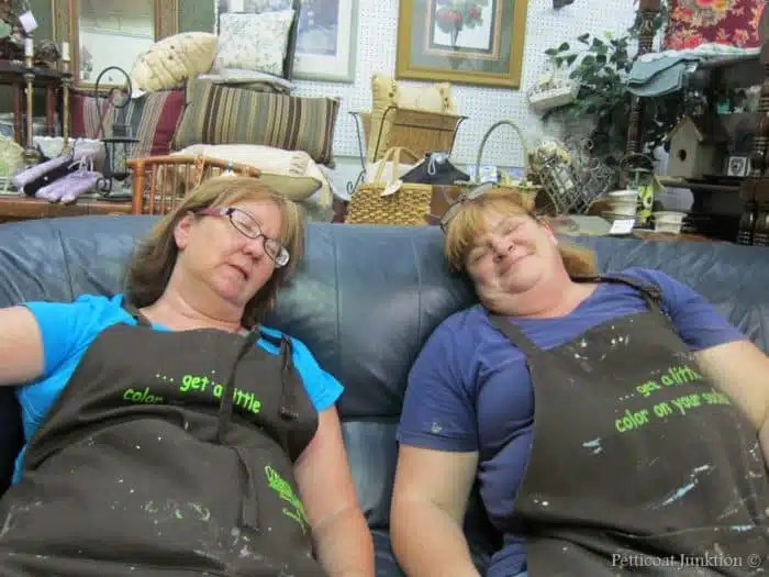 Kathy and Sara after a painting workshop