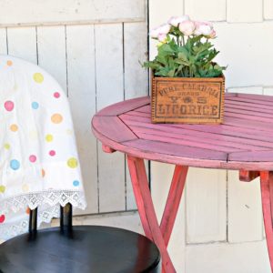 Paint an outdoor wood table