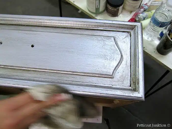 how to antique metallic silver paint
