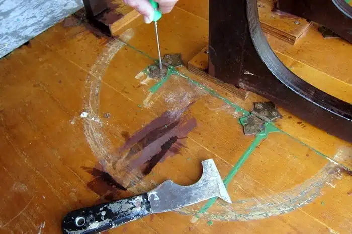 tightening screws on furniture