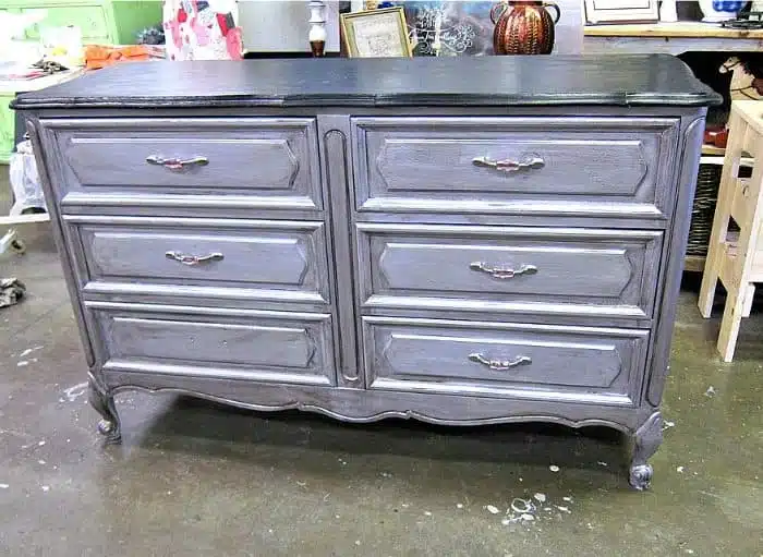 two tone black and silver furniture