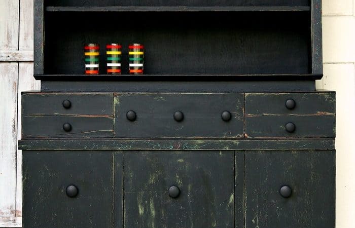Black Farmhouse Style Hutch