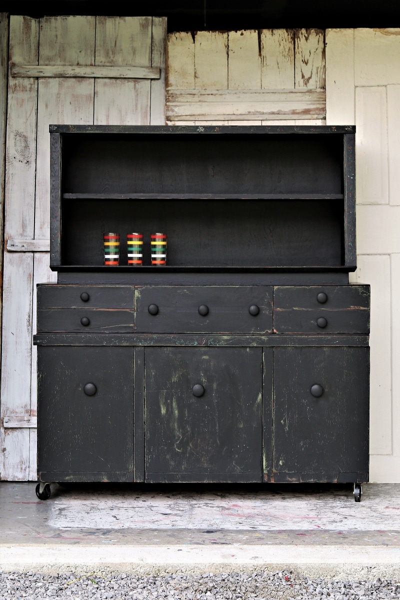 How to repair and paint an old farmhouse buffet and hutch