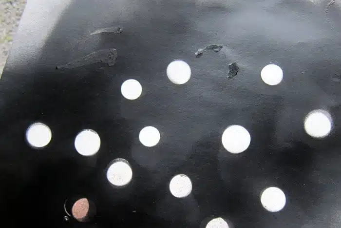 black and white spray painted polka dot inspiration