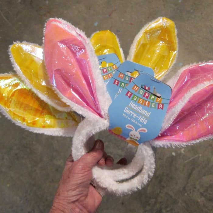 bunny ears from Dollar Tree to make a Spring Wreath