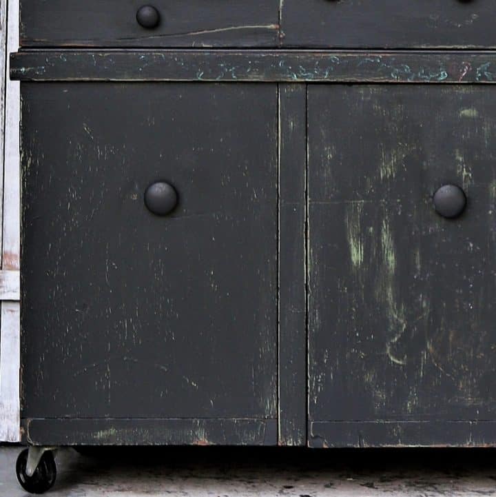 layered paint on furniture