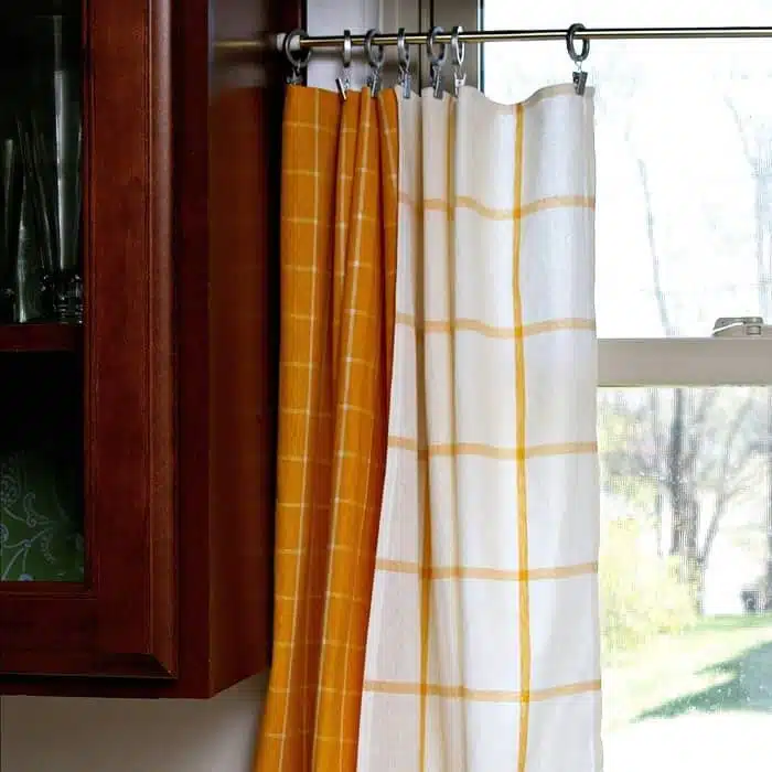 make kitchen towel curtain tiers