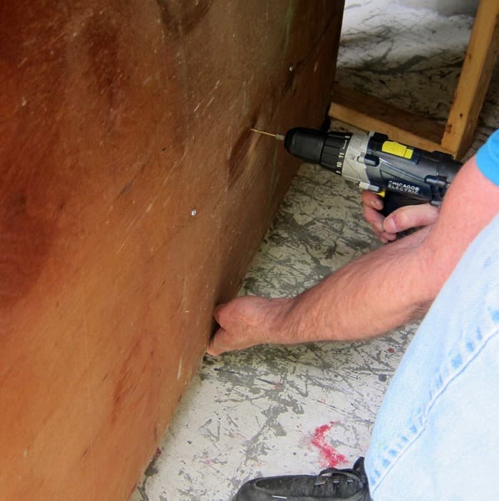 making repairs on vintage furniture