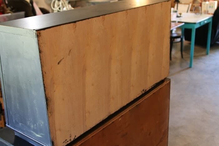 new wood back for old china hutch