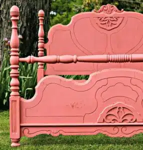 How to make painted furniture look old by using dark wax on the paint.