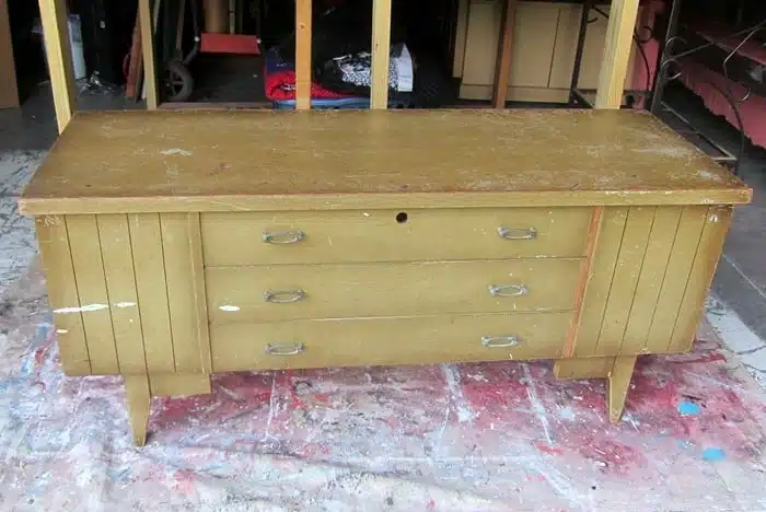 vintage cedar chest for paint makeover