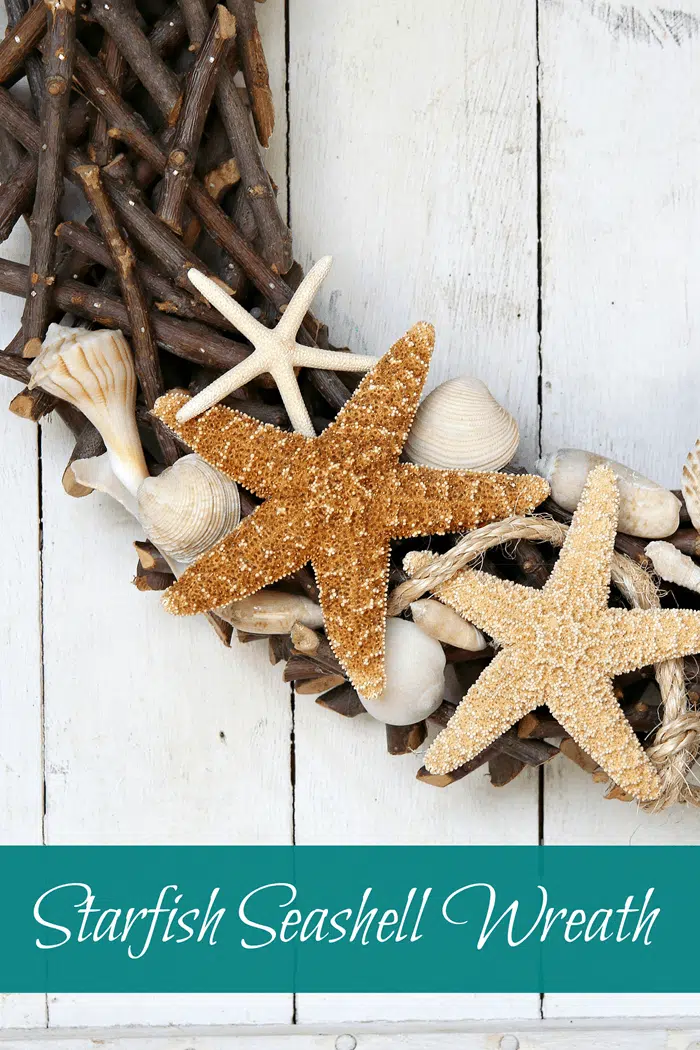 Make an easy wreath to show off your beach vacation seashell finds