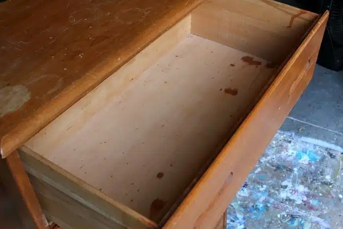 discolored areas on wood furniture