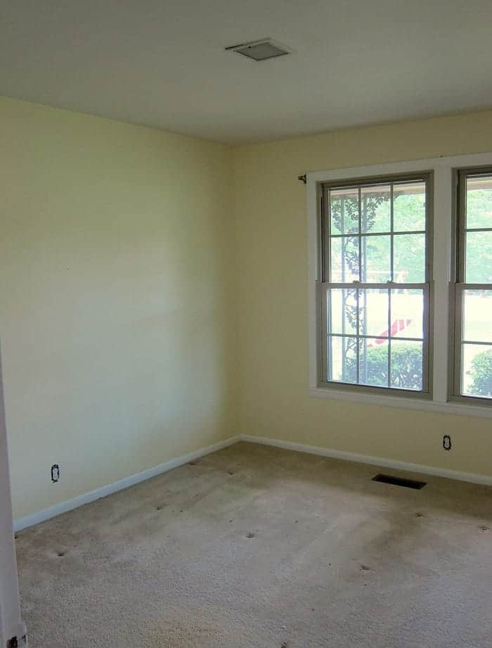 empty a room completely before painting
