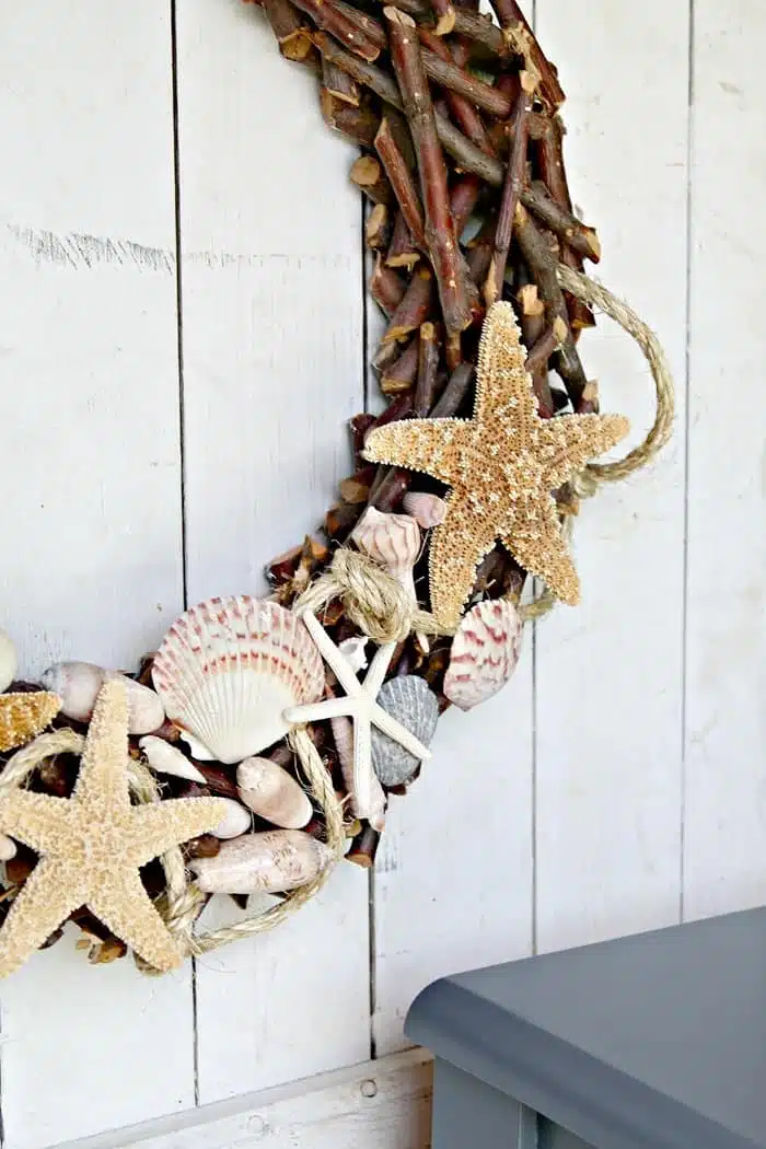 make a seashell wreath the easy way