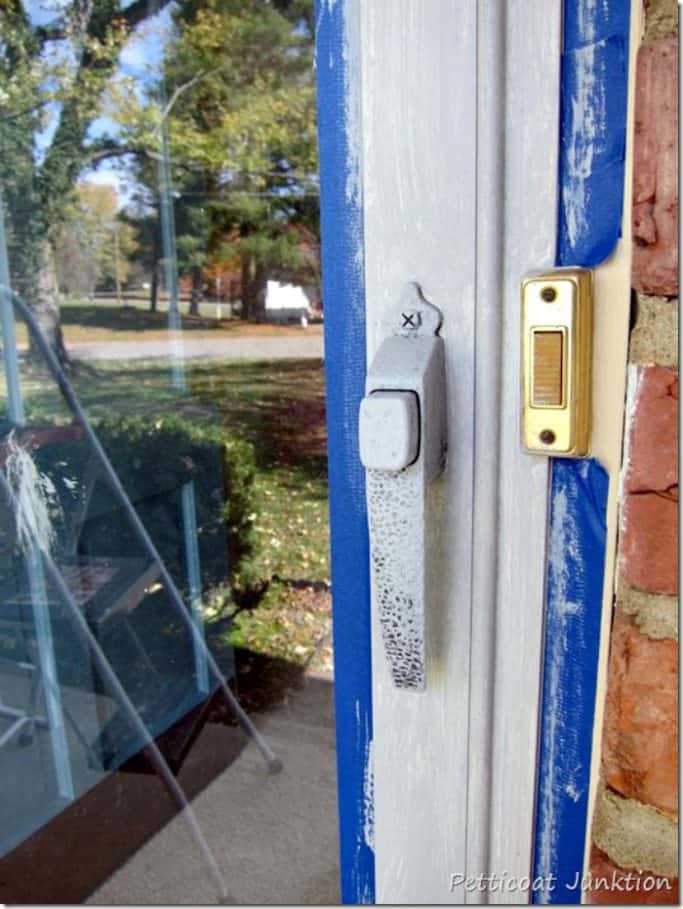 How To Paint A Metal Framed Storm Door And Wood Front Door   Paint The Latch On Your Metal Storm Door 683x909 