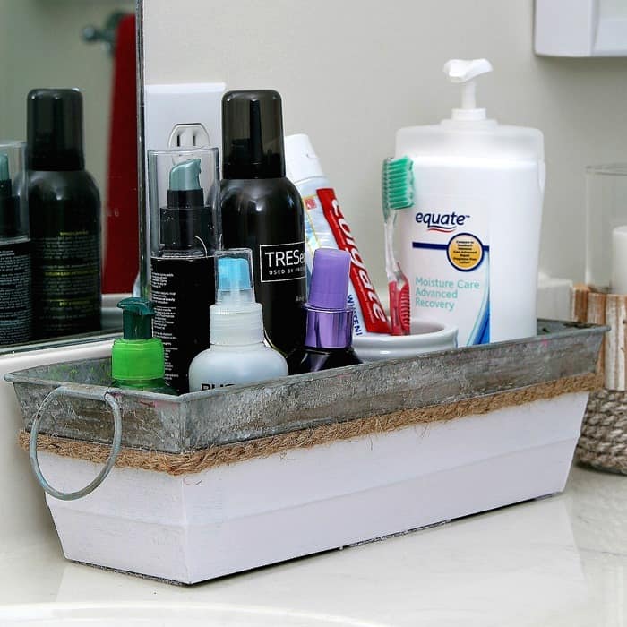 bathroom counter organizer diy