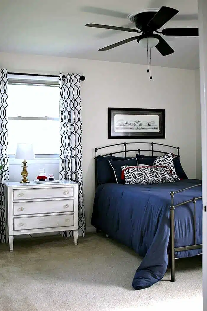 Inexpensive total bedroom makeover before and after