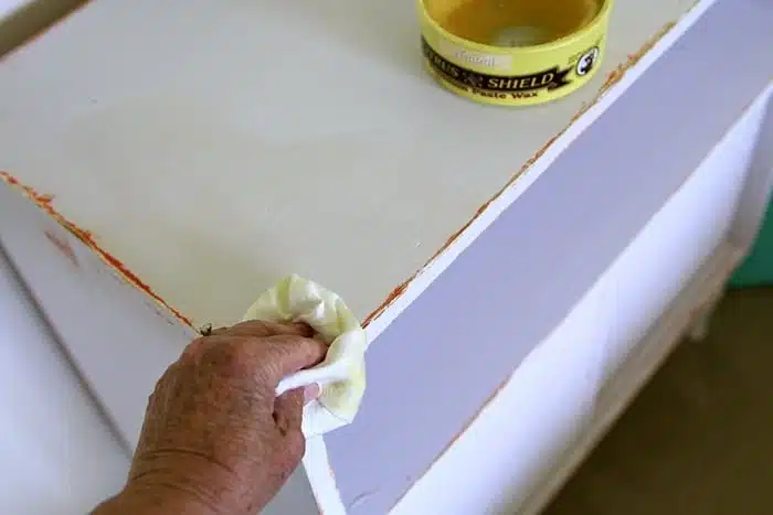 appling wax to painted furniture