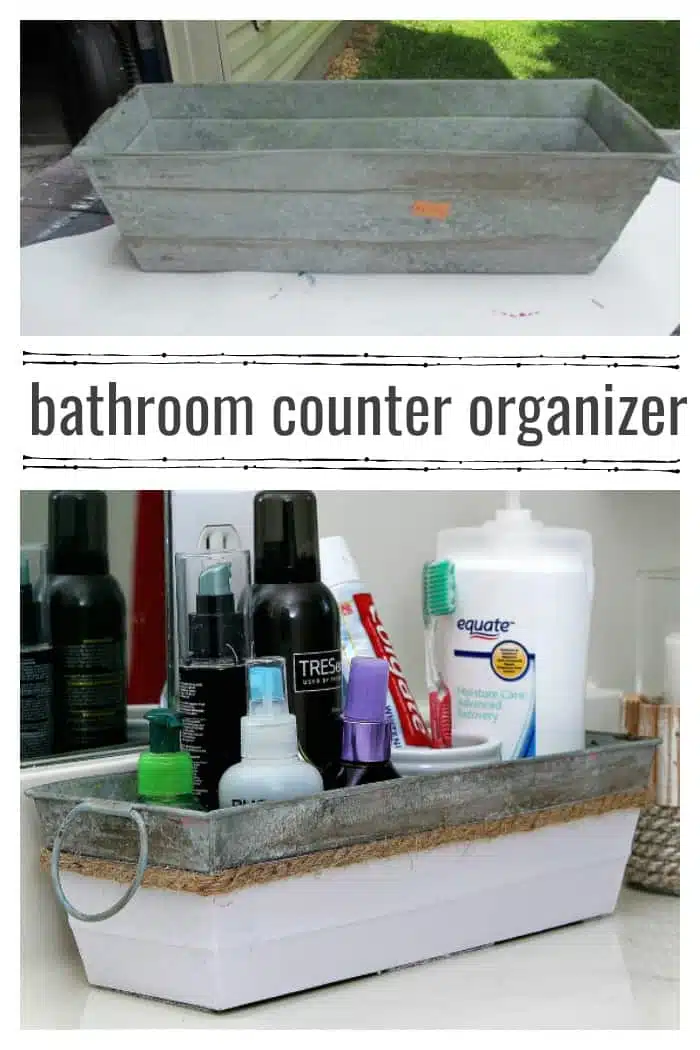 DIY Countertop Bathroom Organizer