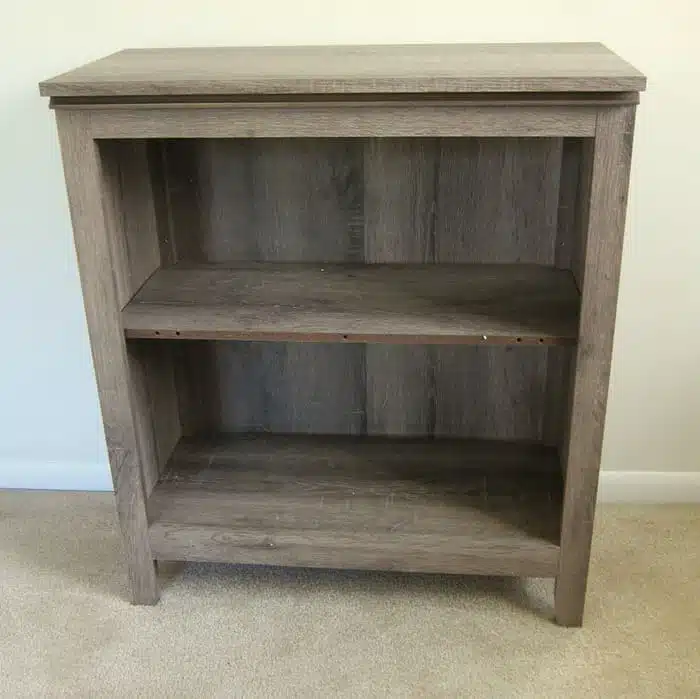 bookcase from Target in rustic finish