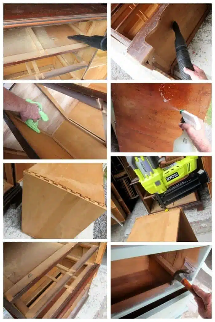 how to clean and repair furniture before painting