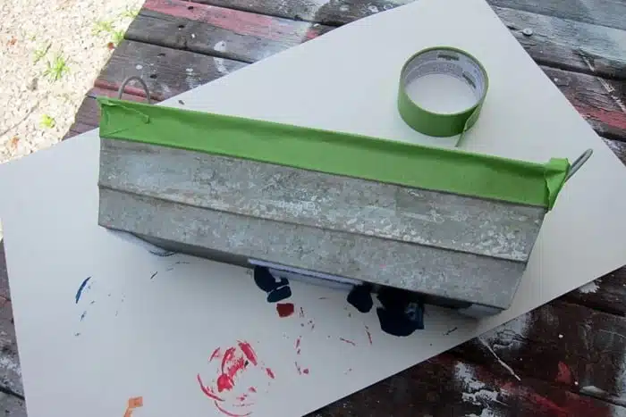 use Frogtape painters tape on home decor projects to protect from paint overlap