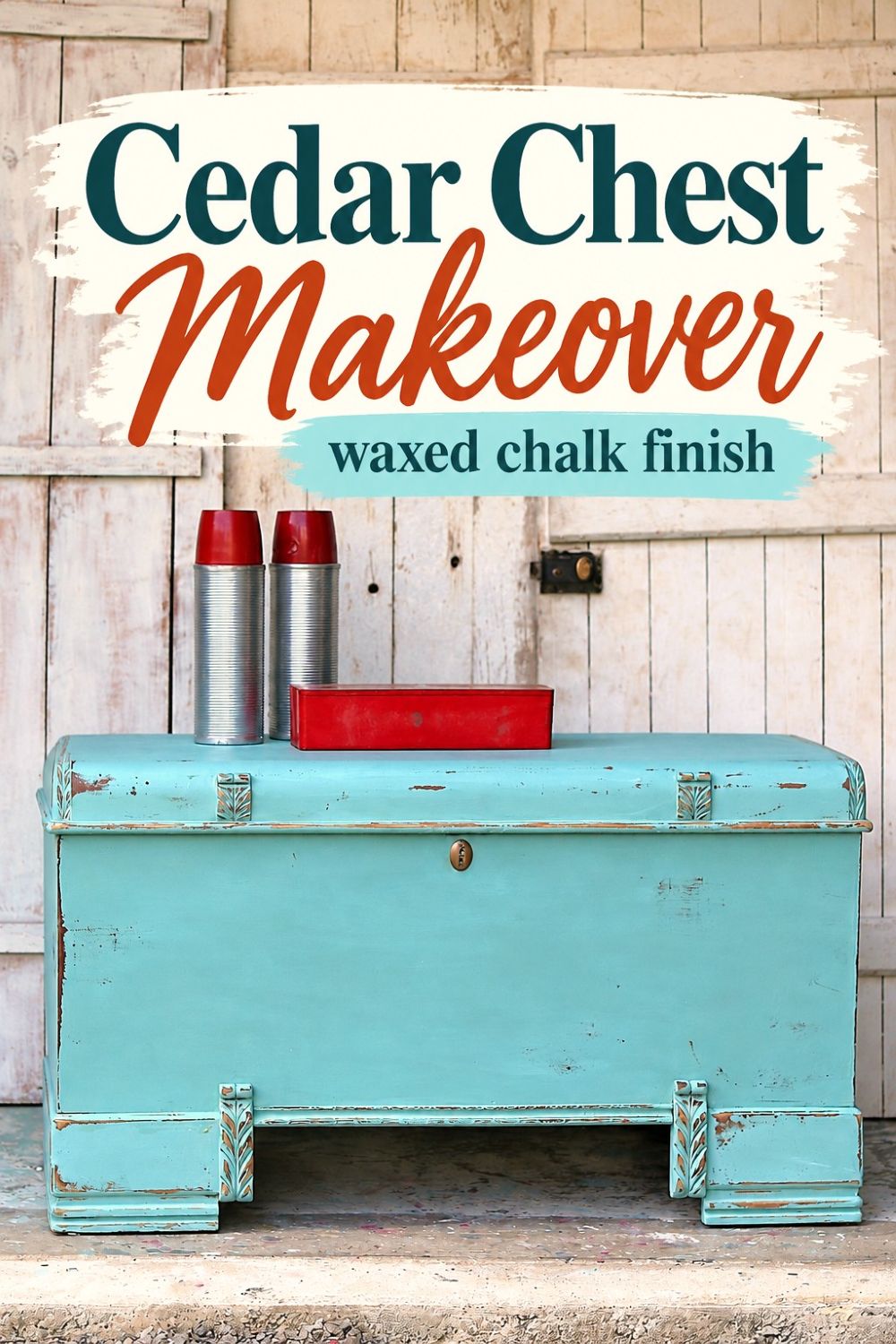 Cedar Chest Makeover with Waxed Chalk Finish