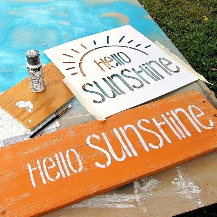 DIY Shutter Sign Idea Hello Sunshine 